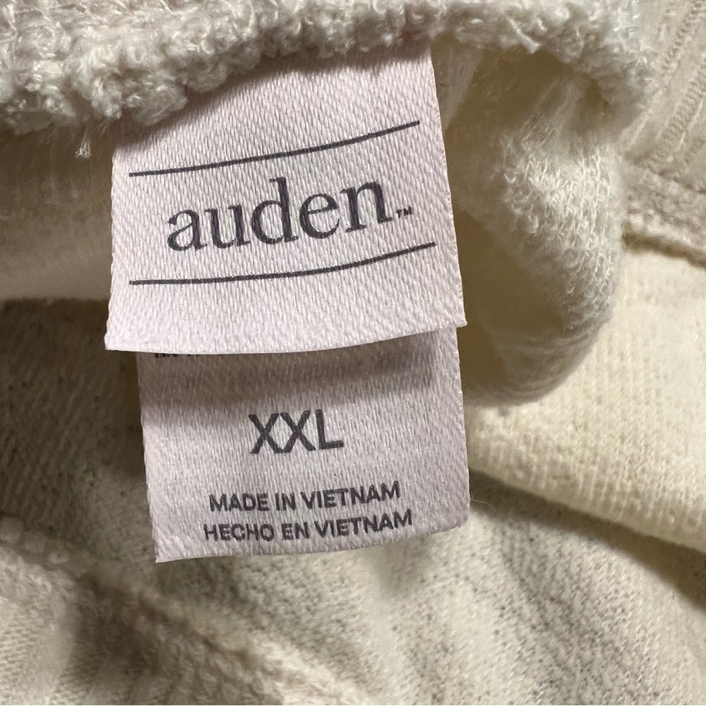 NWT Auden Teddy Fleece Jogger Pants Off White XXL - Picture 8 of 11